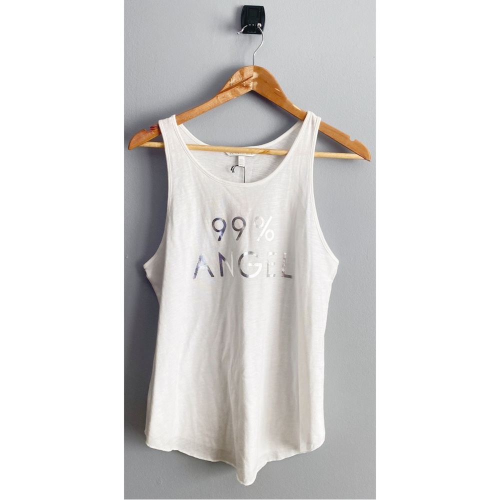 NWT : Victoria’s Secret : size : M : casual ‘99% Angel’ racerback tank top